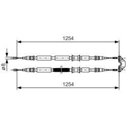 trosas, stovėjimo stabdys
                                BOSCH                                1 987 477 764, BOSCH, 1987477