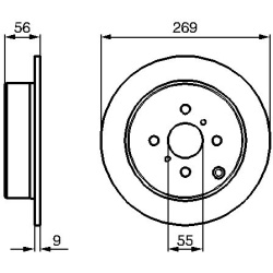 stabdžių diskas (1vnt)
                                BOSCH                                0986479087, BOSCH, 0986479087, 