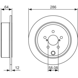 stabdžių diskas (1vnt)
                                BOSCH                                0986479150, BOSCH, 0986479150, 