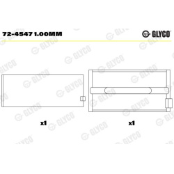 pagrindiniai guoliai, alkūninis velenas
                                GLYCO                                               