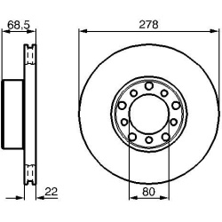 stabdžių diskas (1vnt)
                                BOSCH                                0986478061, BOSCH, 0986478061, 