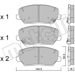stabdžių trinkelių rinkinys, diskinis stabdys
                                METELLI                                     