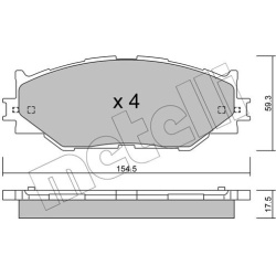 stabdžių trinkelių rinkinys, diskinis stabdys
                                METELLI                                     