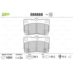stabdžių trinkelių rinkinys, diskinis stabdys
                                VALEO                                       