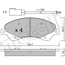 stabdžių trinkelių rinkinys, diskinis stabdys
                                METELLI                                     