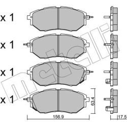 stabdžių trinkelių rinkinys, diskinis stabdys
                                METELLI                                     