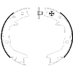 stabdžių trinkelių komplektas, stovėjimo stabdis
                                TEXTAR                                  