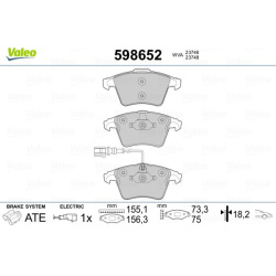 stabdžių trinkelių rinkinys, diskinis stabdys
                                VALEO                                       