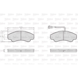 stabdžių trinkelių rinkinys, diskinis stabdys OPTIPACK for LCV
                                VALEO                      