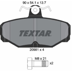 stabdžių trinkelių rinkinys, diskinis stabdys
                                TEXTAR                                      