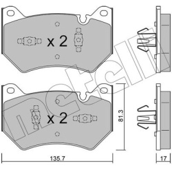 stabdžių trinkelių rinkinys, diskinis stabdys
                                METELLI                                     