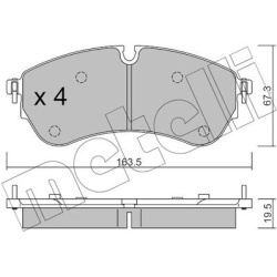 stabdžių trinkelių rinkinys, diskinis stabdys
                                METELLI                                     