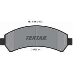 stabdžių trinkelių rinkinys, diskinis stabdys Q+
TEXTAR