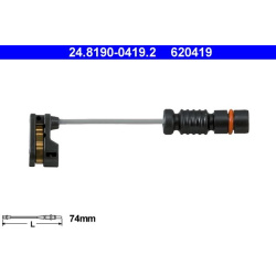 įspėjimo kontaktas, stabdžių trinkelių susidėvėjimas
                                ATE                              