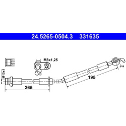 stabdžių žarnelė
                                ATE                                                24.5265-0504.3, ATE, 
