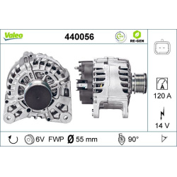 kintamosios srovės generatorius VALEO RE-GEN REMANUFACTURED
                                                440056, VALEO, 4
