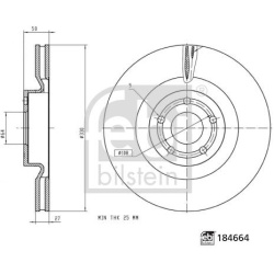 stabdžių diskas (1vnt)
                                FEBI BILSTEIN                                                184664,
