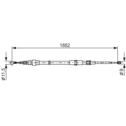 trosas, stovėjimo stabdys
                                BOSCH                                1 987 482 193, BOSCH, 1987482