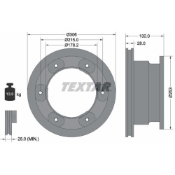 stabdžių diskas (1vnt) PRO
                                TEXTAR                                                93177703, 