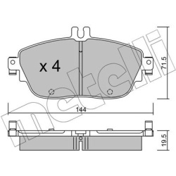 stabdžių trinkelių rinkinys, diskinis stabdys
                                METELLI                                     