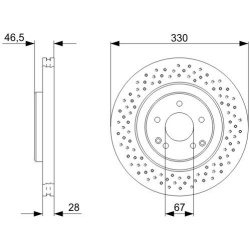 stabdžių diskas (1vnt)
                                BOSCH                                0986479C76, BOSCH, 0986479C76, 