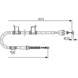trosas, stovėjimo stabdys
                                BOSCH                                1 987 482 361, BOSCH, 1 987 4