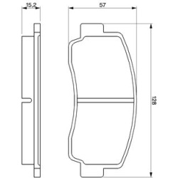 stabdžių trinkelių rinkinys, diskinis stabdys
                                BOSCH                                0986465