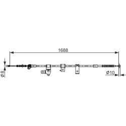trosas, stovėjimo stabdys
                                BOSCH                                1987482306, BOSCH, 1987482306
