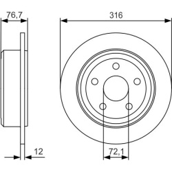 stabdžių diskas (1vnt)
                                BOSCH                                0986479R08, BOSCH, 0986479R08, 