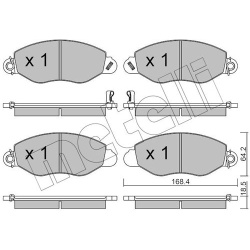 stabdžių trinkelių rinkinys, diskinis stabdys
                                METELLI                                     