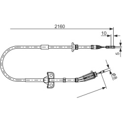 trosas, stovėjimo stabdys
                                BOSCH                                1987482284, BOSCH, 1987482284
