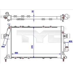 radiatorius, variklio aušinimas
                                TYC                                                725-0039-