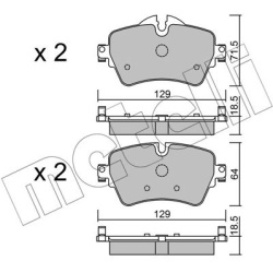 stabdžių trinkelių rinkinys, diskinis stabdys
                                METELLI                                     
