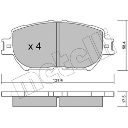 stabdžių trinkelių rinkinys, diskinis stabdys
                                METELLI                                     