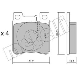 stabdžių trinkelių rinkinys, diskinis stabdys
                                METELLI                                     