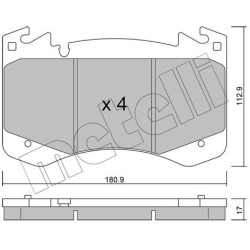 stabdžių trinkelių rinkinys, diskinis stabdys
                                METELLI                                     