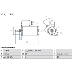 Starteris
                                BOSCH                                0986016110, BOSCH, 0986016110, auto detalė