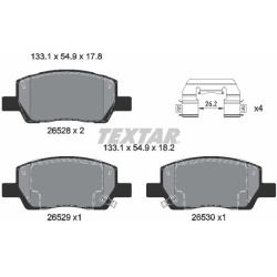 stabdžių trinkelių rinkinys, diskinis stabdys
                                TEXTAR                                265280