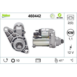 starteris VALEO RE-GEN REMANUFACTURED
                                                460442, VALEO, 460442, auto detalė