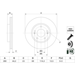 stabdžių diskas (1vnt)
                                BOSCH                                0986479F36, BOSCH, 0986479F36, 