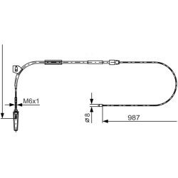 trosas, stovėjimo stabdys
                                BOSCH                                1 987 477 962, BOSCH, 1987477