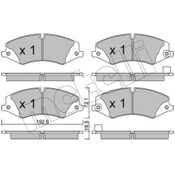 stabdžių trinkelių rinkinys, diskinis stabdys
                                METELLI                                     