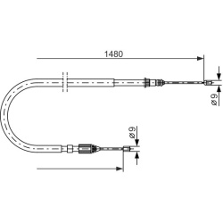 trosas, stovėjimo stabdys
                                BOSCH                                1987477653, BOSCH, 1987477653