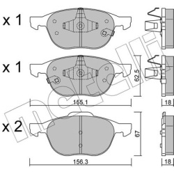 stabdžių trinkelių rinkinys, diskinis stabdys
                                METELLI                                22-05