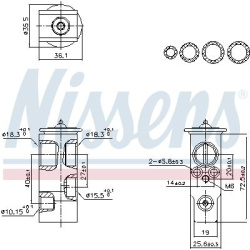 išsiplėtimo vožtuvas, oro kondicionavimas ** FIRST FIT **
                                NISSENS                         
