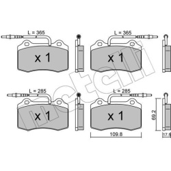 stabdžių trinkelių rinkinys, diskinis stabdys
                                METELLI                                22-02