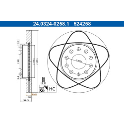 stabdžių diskas (1vnt) PowerDisc
                                ATE                                                24.0324