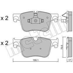 stabdžių trinkelių rinkinys, diskinis stabdys
                                METELLI                                     