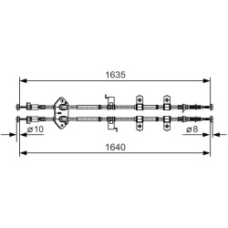 trosas, stovėjimo stabdys
                                BOSCH                                1987482054, BOSCH, 1987482054