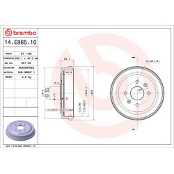 stabdžių būgnas ESSENTIAL LINE
                                BREMBO                                                14.E9